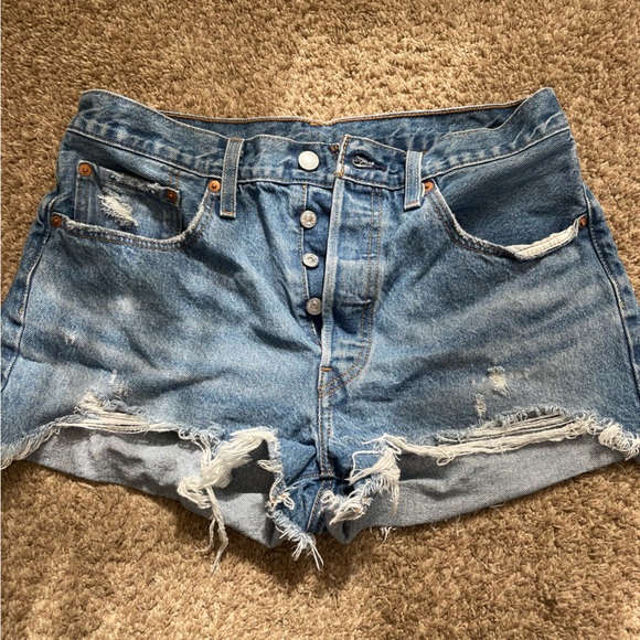 Levi's Blue Denim Shorts, 30, NWOT - Picture 4 of 10